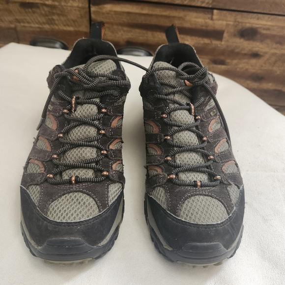 Merrell Sz 9 Men's Moab Hiking Shoes Brown Grey Gorpcore Outdoor Trailcore - Picture 2 of 16
